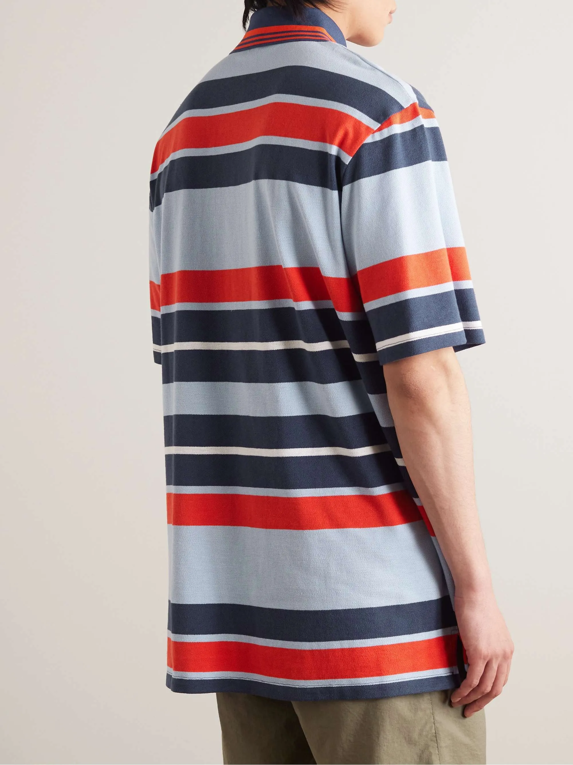 LOEWE  |Pullovers Stripes Linen Cotton Short Sleeves Logo Luxury