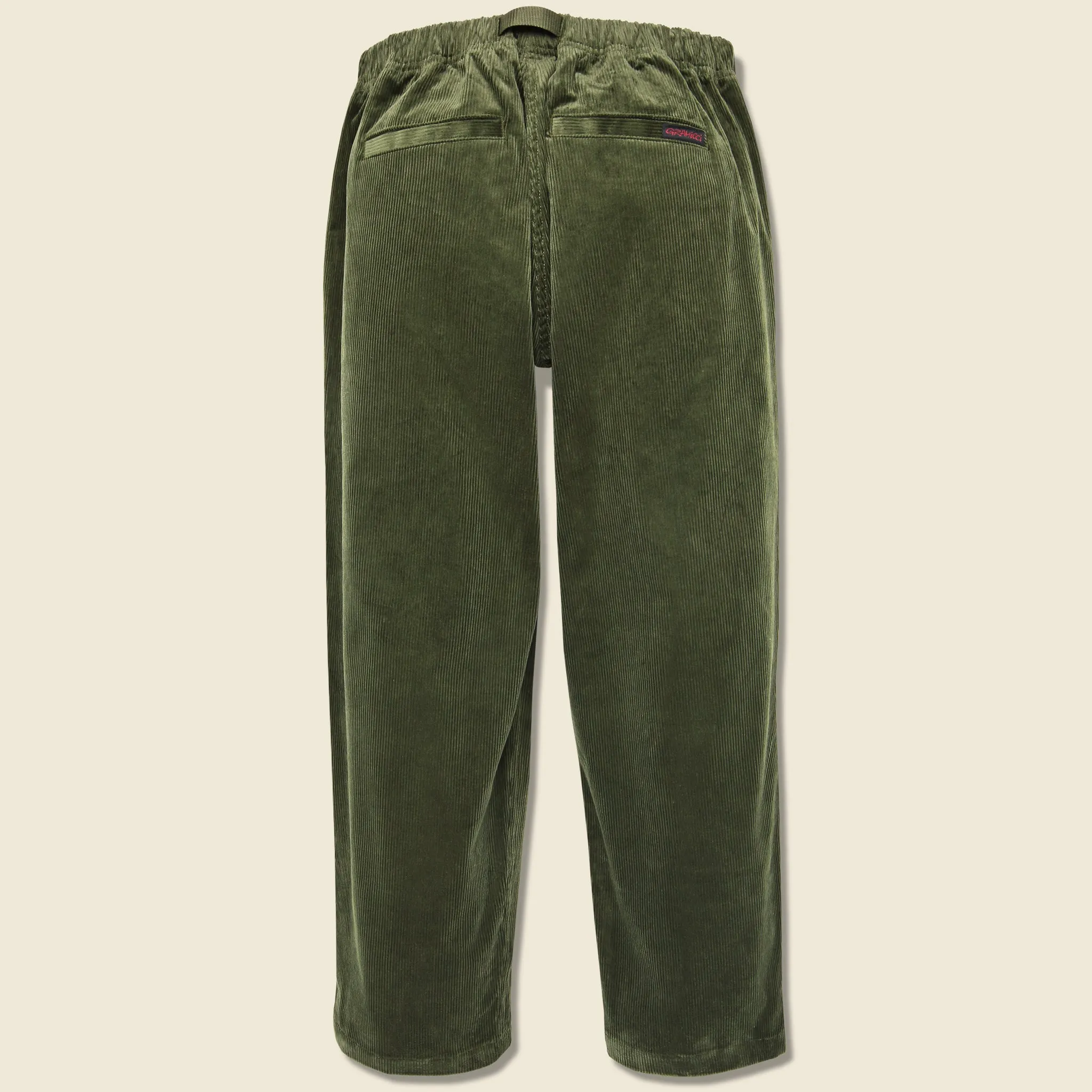 Loose Tapered Corduroy Pants - Olive