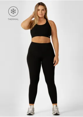 Lotus Thermal No Chafe Full Length Leggings | Black | Tights and Leggings | Lorna Jane Australia