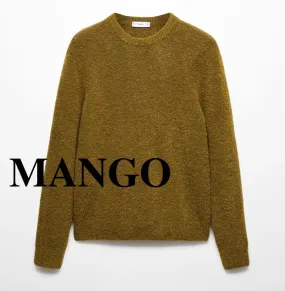 MANGO  |Pullovers Wool Long Sleeves Plain Sweaters