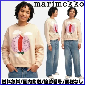 marimekko  |Crew Neck Rib Long Sleeves Cotton Hoodies & Sweatshirts