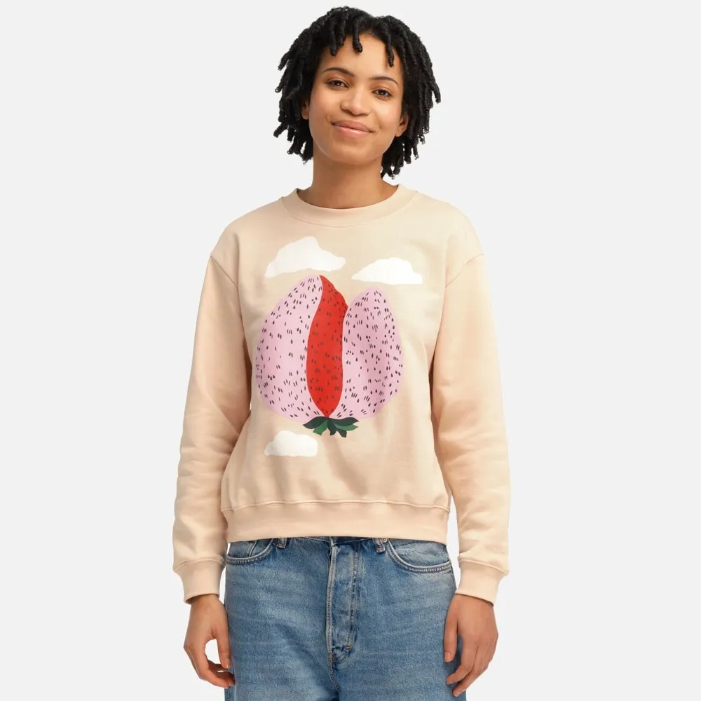 marimekko  |Crew Neck Rib Long Sleeves Cotton Hoodies & Sweatshirts