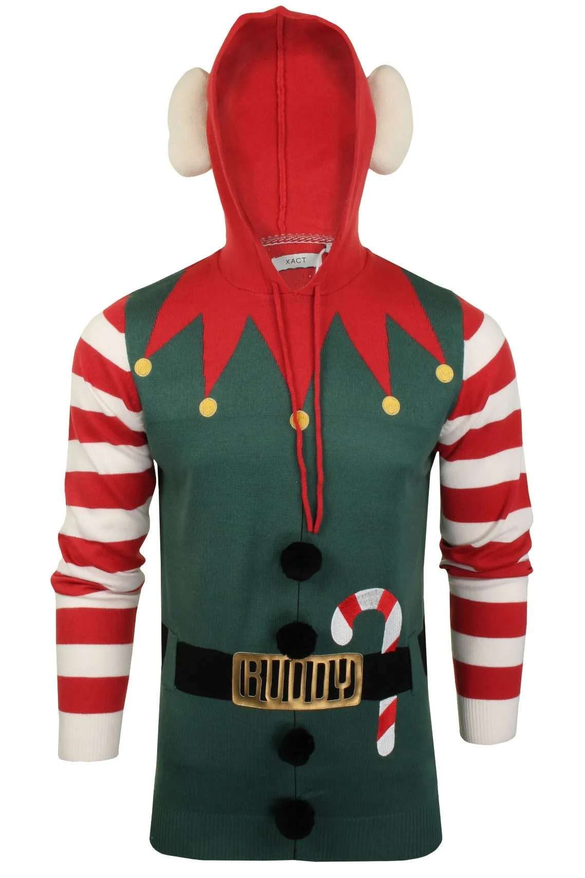 Mens Christmas Elf  and Rudolph Reindeer Xmas Jumper by Xact