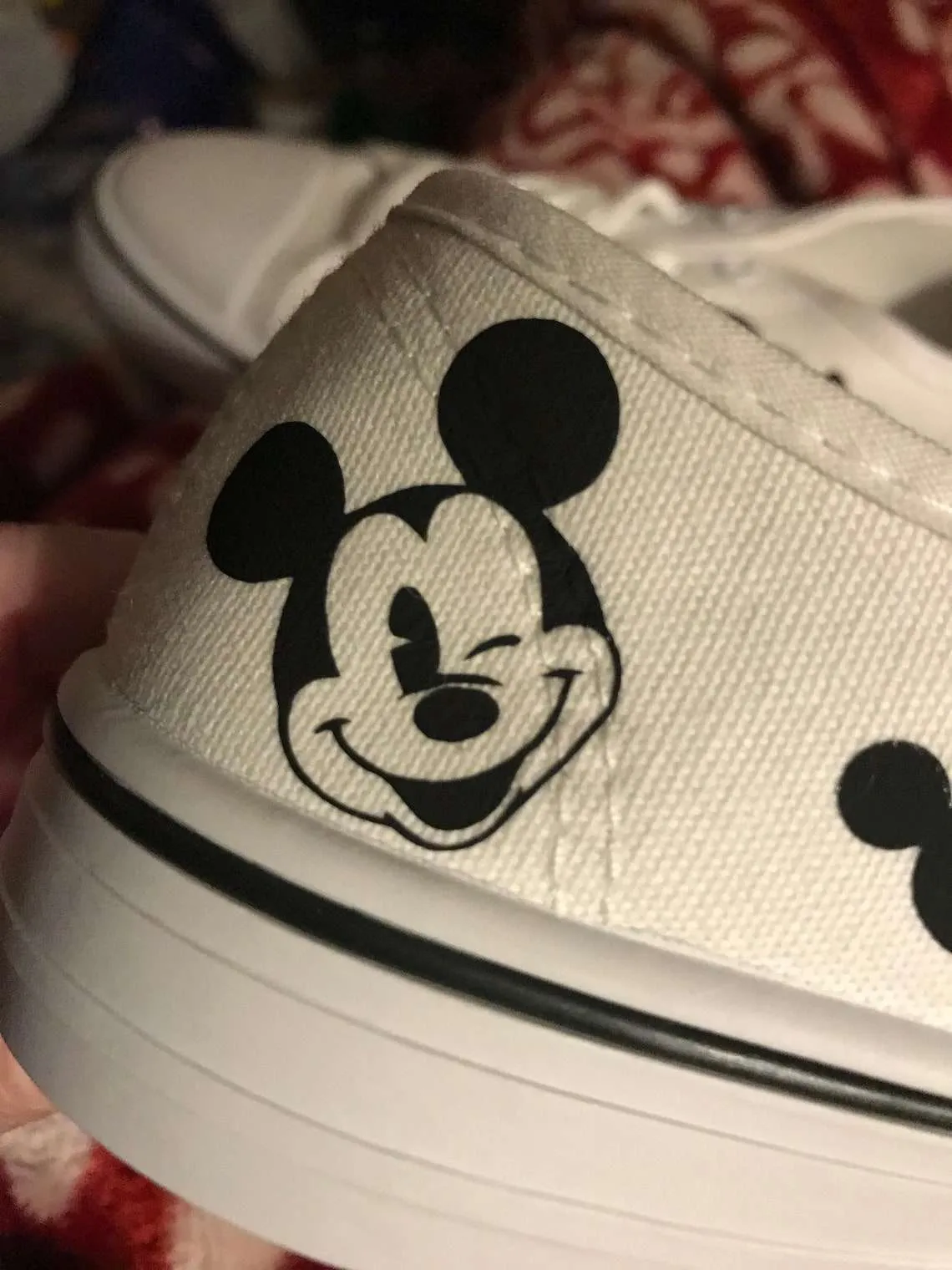 Mickey Mouse Emotions Custom Print Sneakers Canvas Low Top Shoes