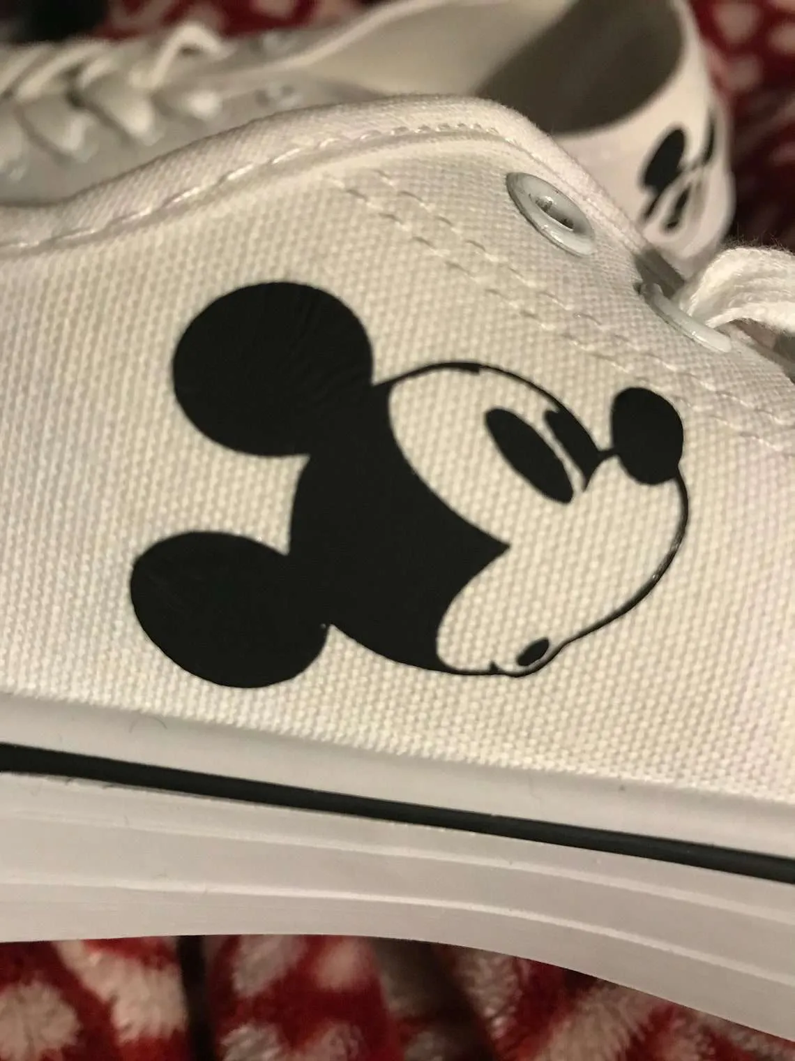 Mickey Mouse Emotions Custom Print Sneakers Canvas Low Top Shoes