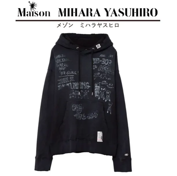 MIHARAYASUHIRO  |Pullovers Unisex Street Style Long Sleeves Cotton Hoodies