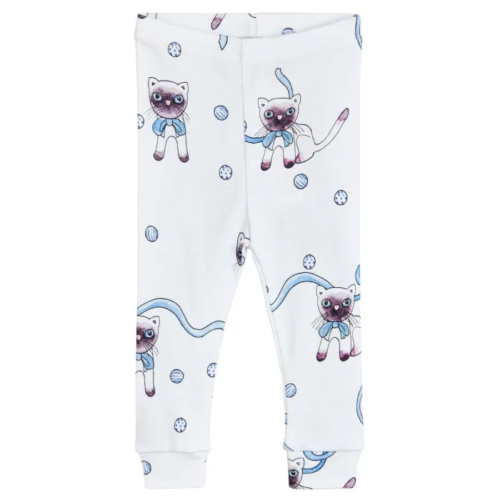 Mini Rodini Baby Siamese AOP Leggings Light Blue