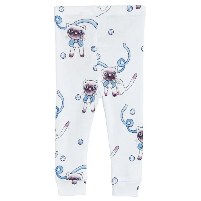 Mini Rodini Baby Siamese AOP Leggings Light Blue