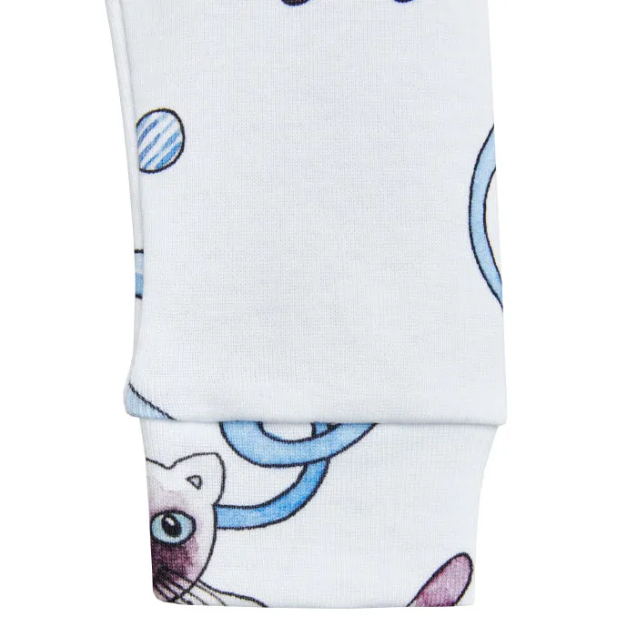 Mini Rodini Baby Siamese AOP Leggings Light Blue