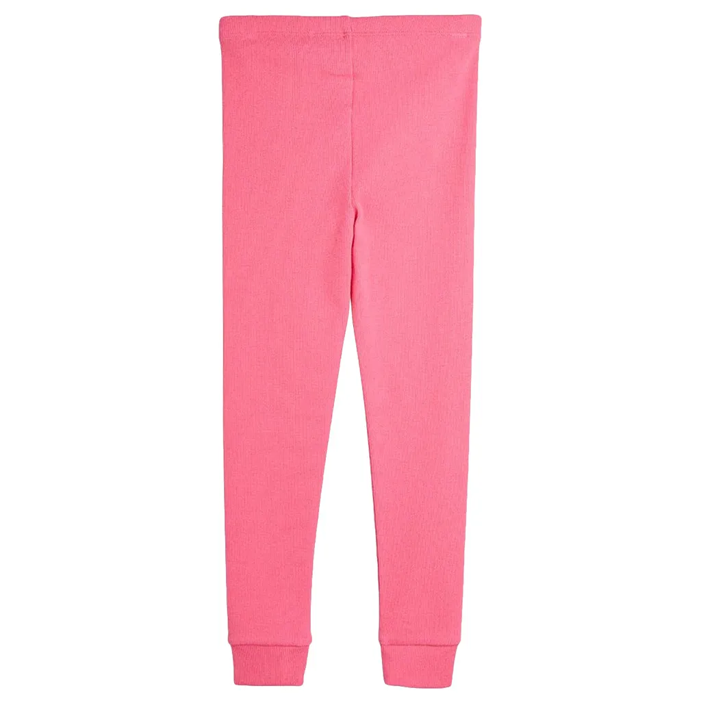 Mini Rodini Child Ribbed Leggings Pink