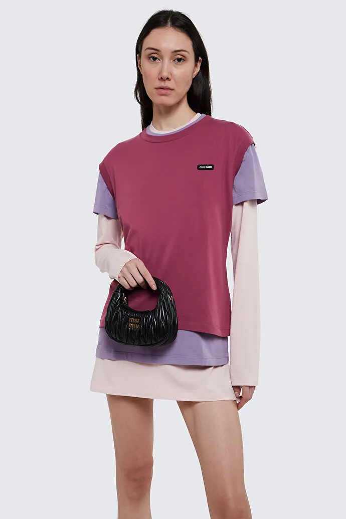 MiuMiu  |Crew Neck Sleeveless Long Sleeves Plain Cotton Short Sleeves