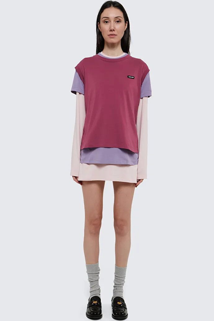 MiuMiu  |Crew Neck Sleeveless Long Sleeves Plain Cotton Short Sleeves