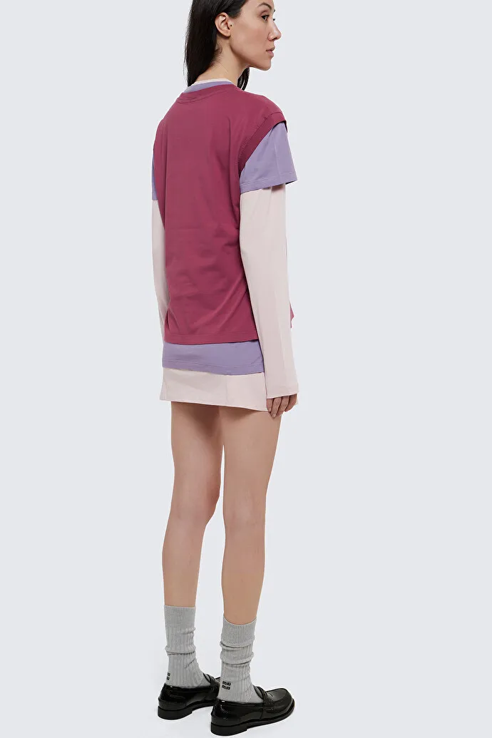 MiuMiu  |Crew Neck Sleeveless Long Sleeves Plain Cotton Short Sleeves