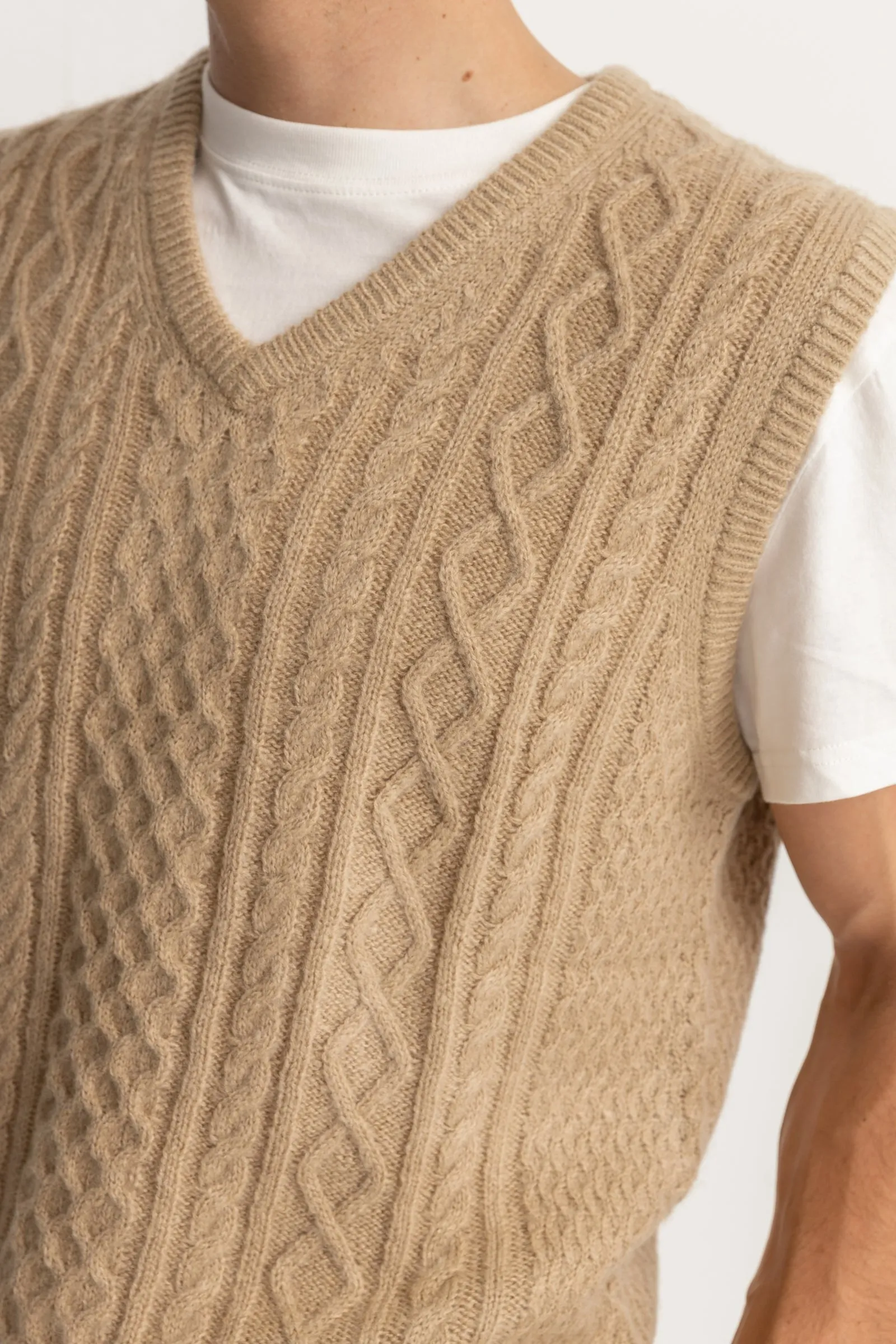 Mohair Knit Vest Latte