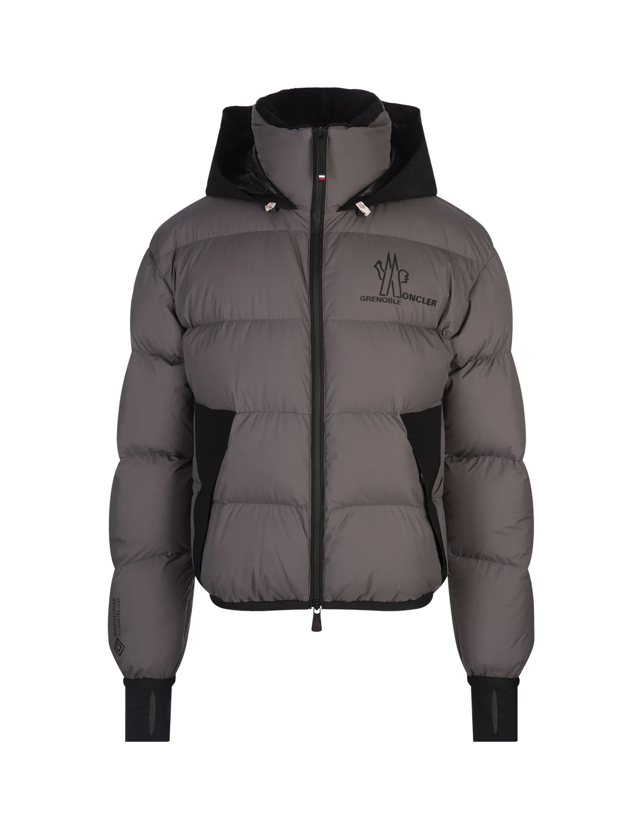 MONCLER GRENOBLE Grey Marcassin Down Jacket