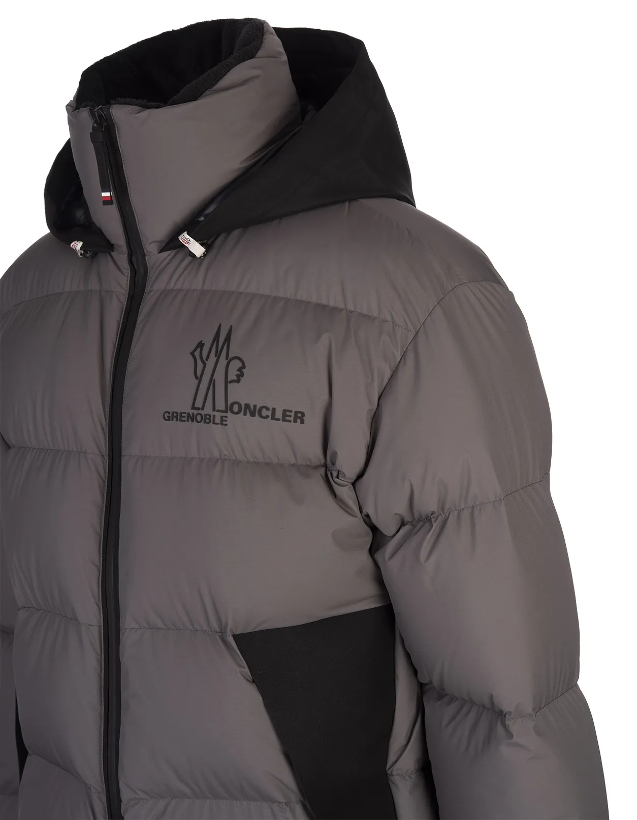 MONCLER GRENOBLE Grey Marcassin Down Jacket