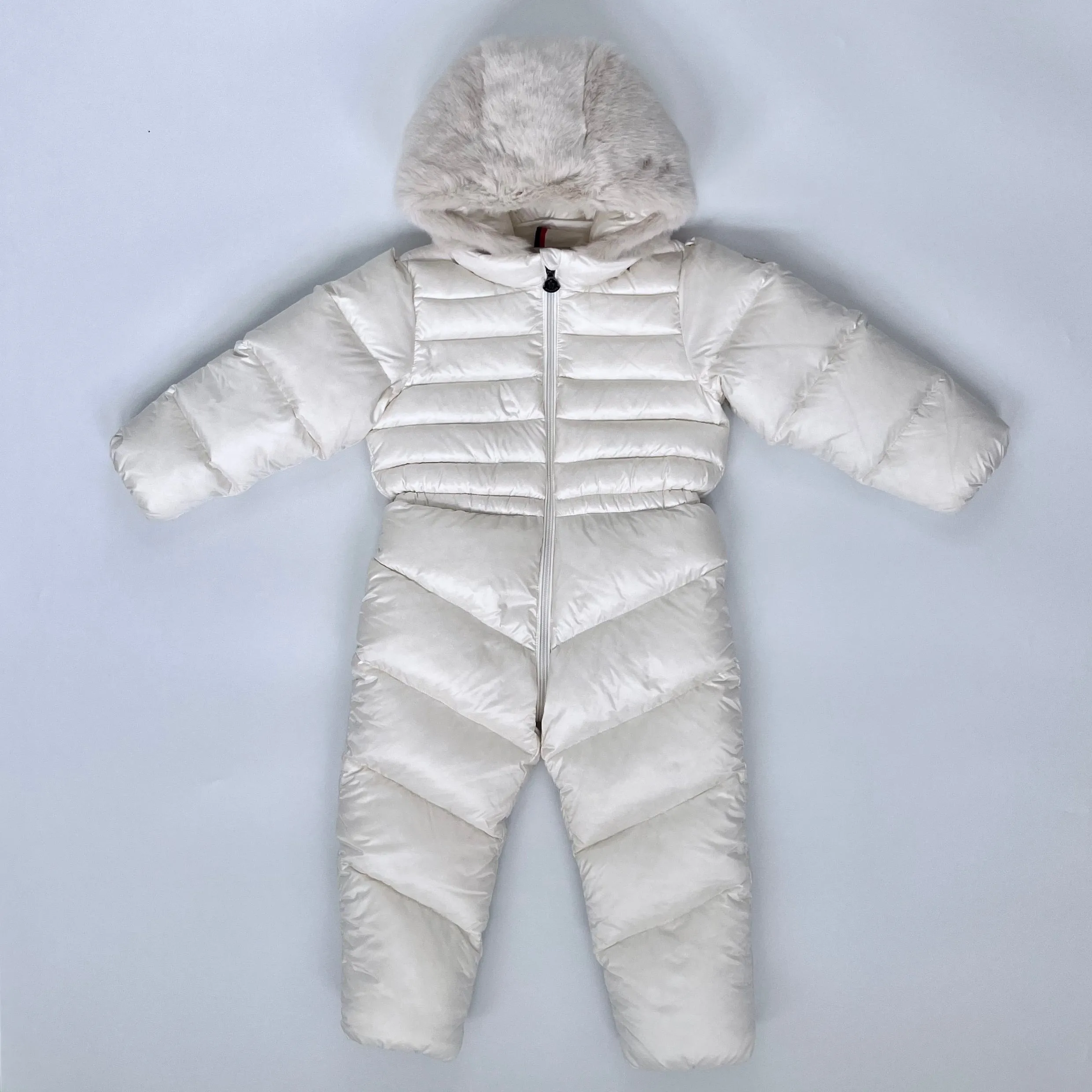 Moncler White Down Filled Snowsuit: 3 Years