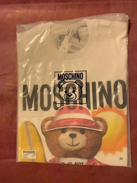 Moschino  |Crew Neck Pullovers Cotton Short Sleeves Logo