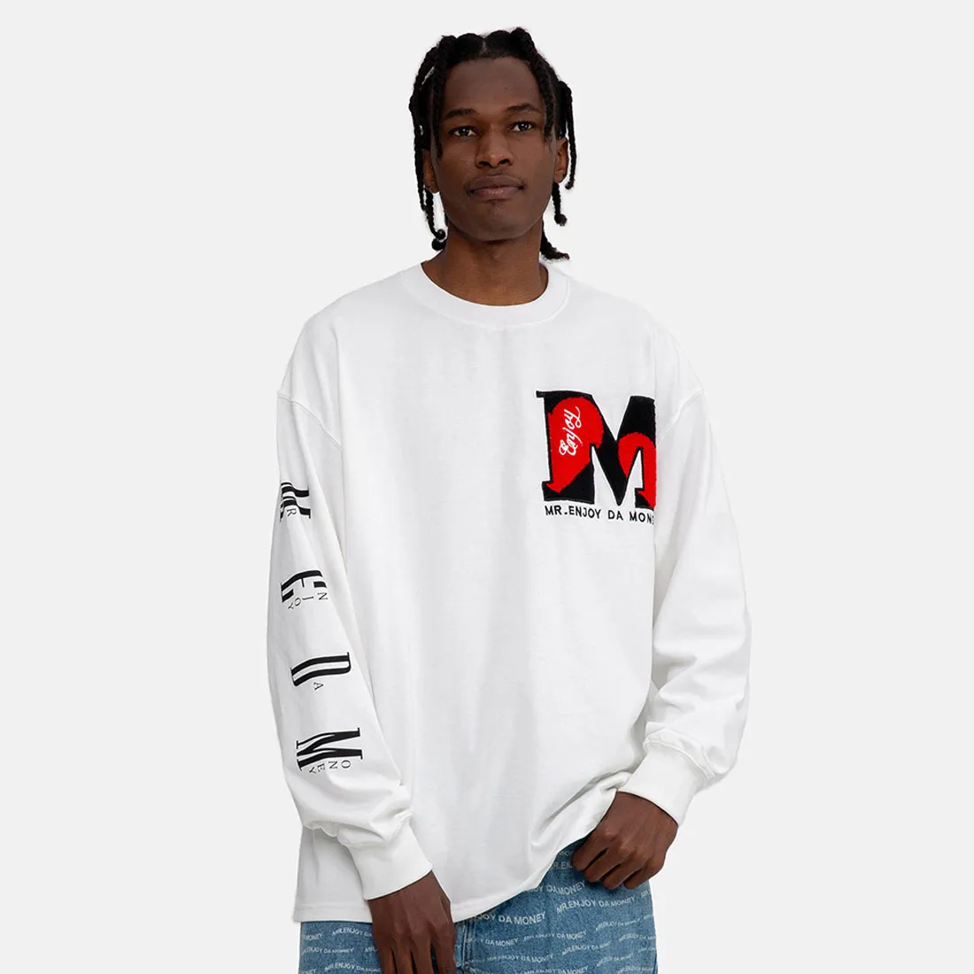 MR. ENJOY DA MONEY  |Crew Neck Unisex Street Style Long Sleeves Oversized