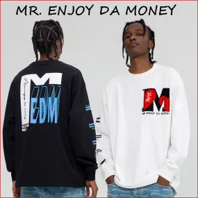 MR. ENJOY DA MONEY  |Crew Neck Unisex Street Style Long Sleeves Oversized