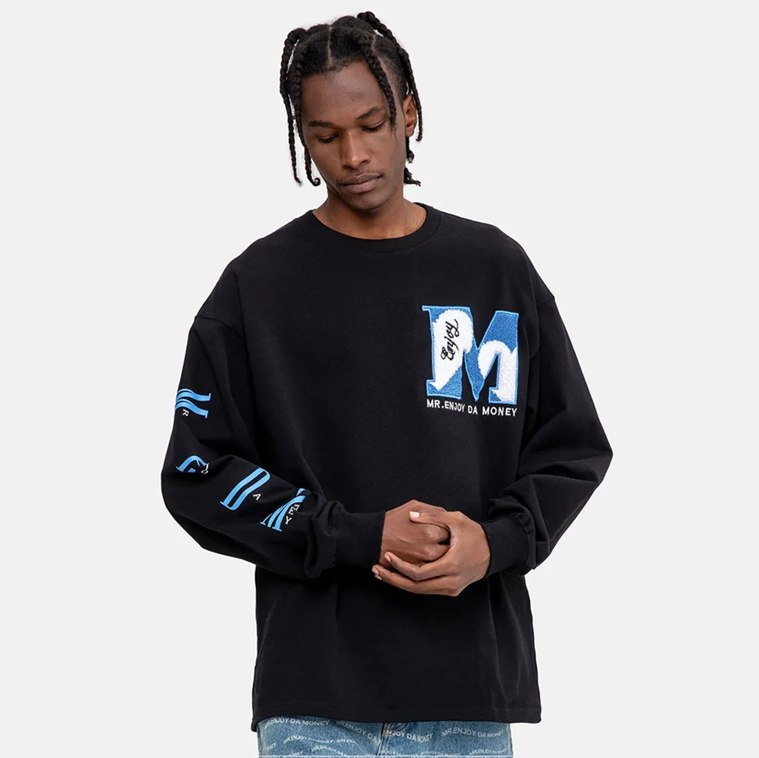 MR. ENJOY DA MONEY  |Crew Neck Unisex Street Style Long Sleeves Oversized