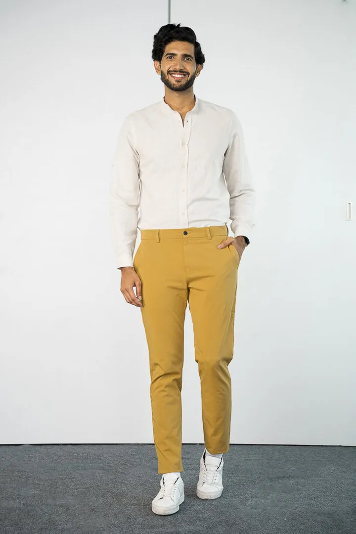 Mustard Stretch Chinos