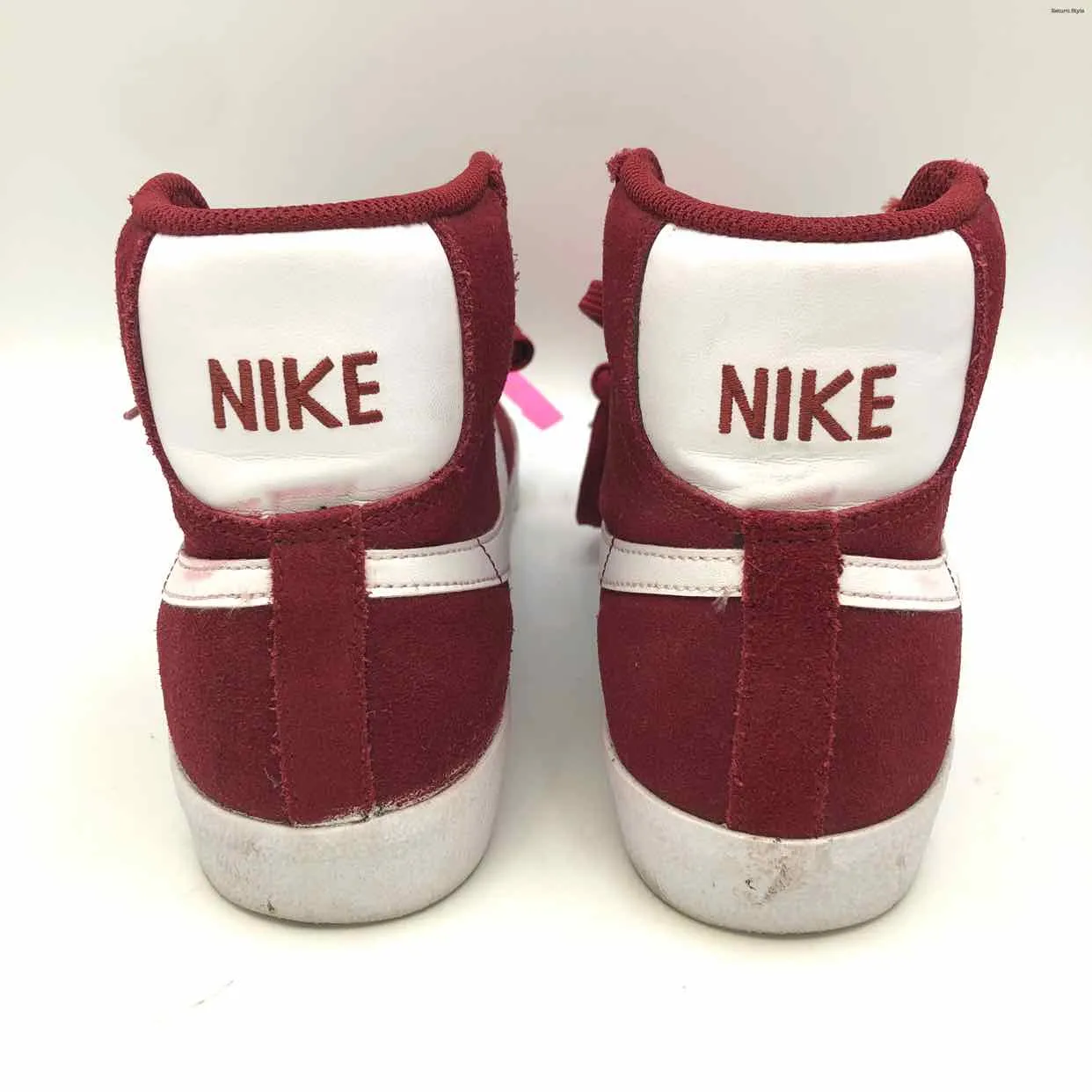 NIKE Burgundy White High Top Shoe Size 38 US: 7-1/2 Shoes