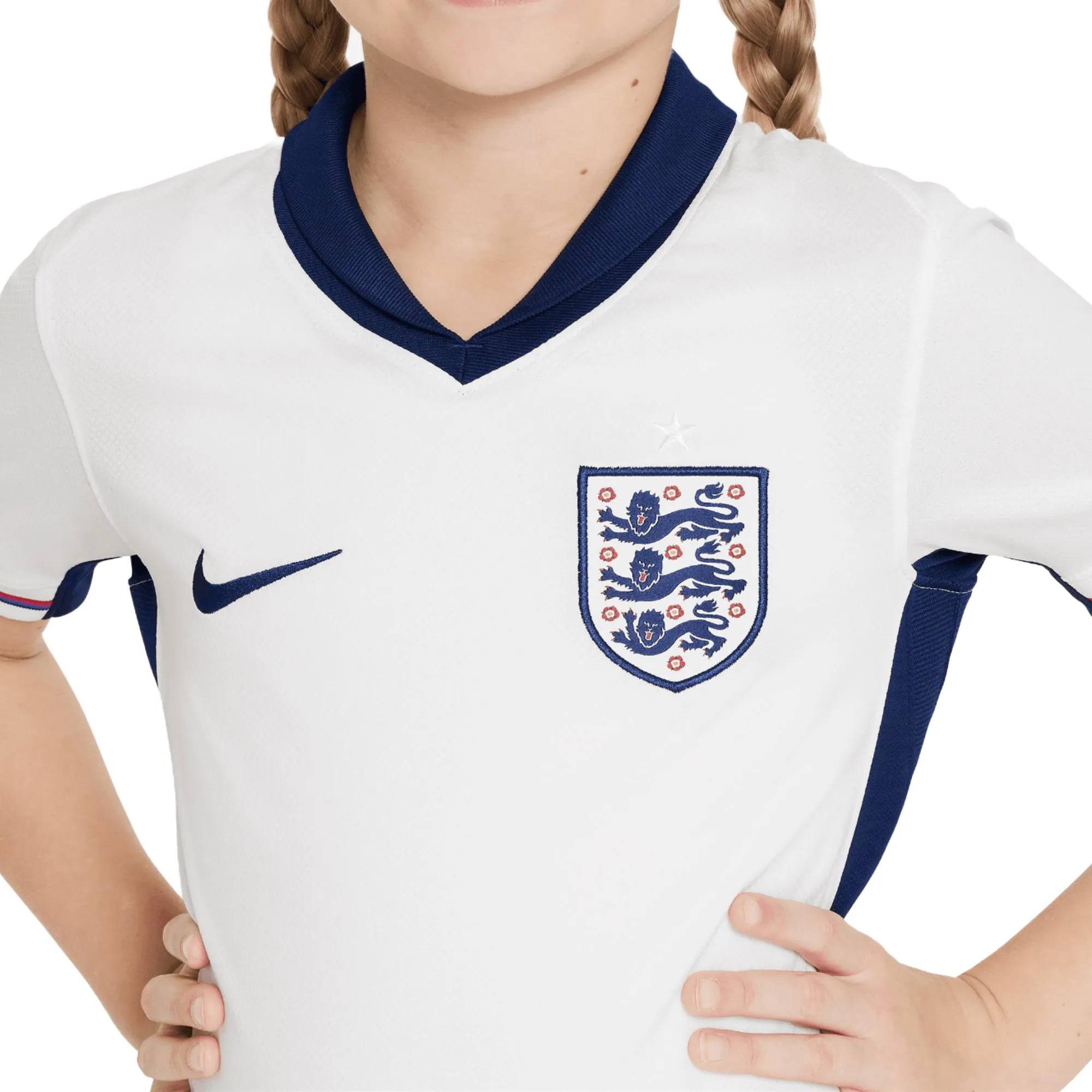 Nike Kids England 2024/25 Home Jersey White/Blue