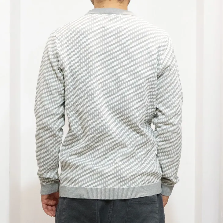 NO EXCESS  |Crew Neck Pullovers Plain Cotton Sweaters