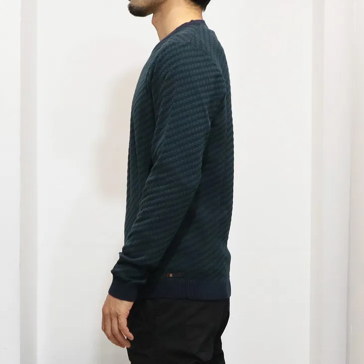 NO EXCESS  |Crew Neck Pullovers Plain Cotton Sweaters