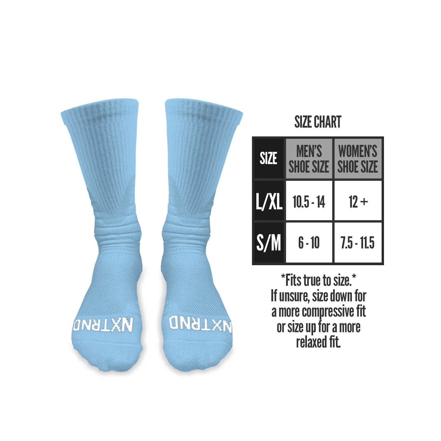 NXTRND Crew Socks Columbia Blue 3-Pairs