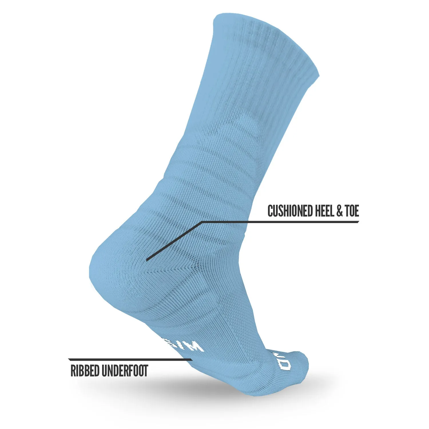 NXTRND Crew Socks Columbia Blue 3-Pairs