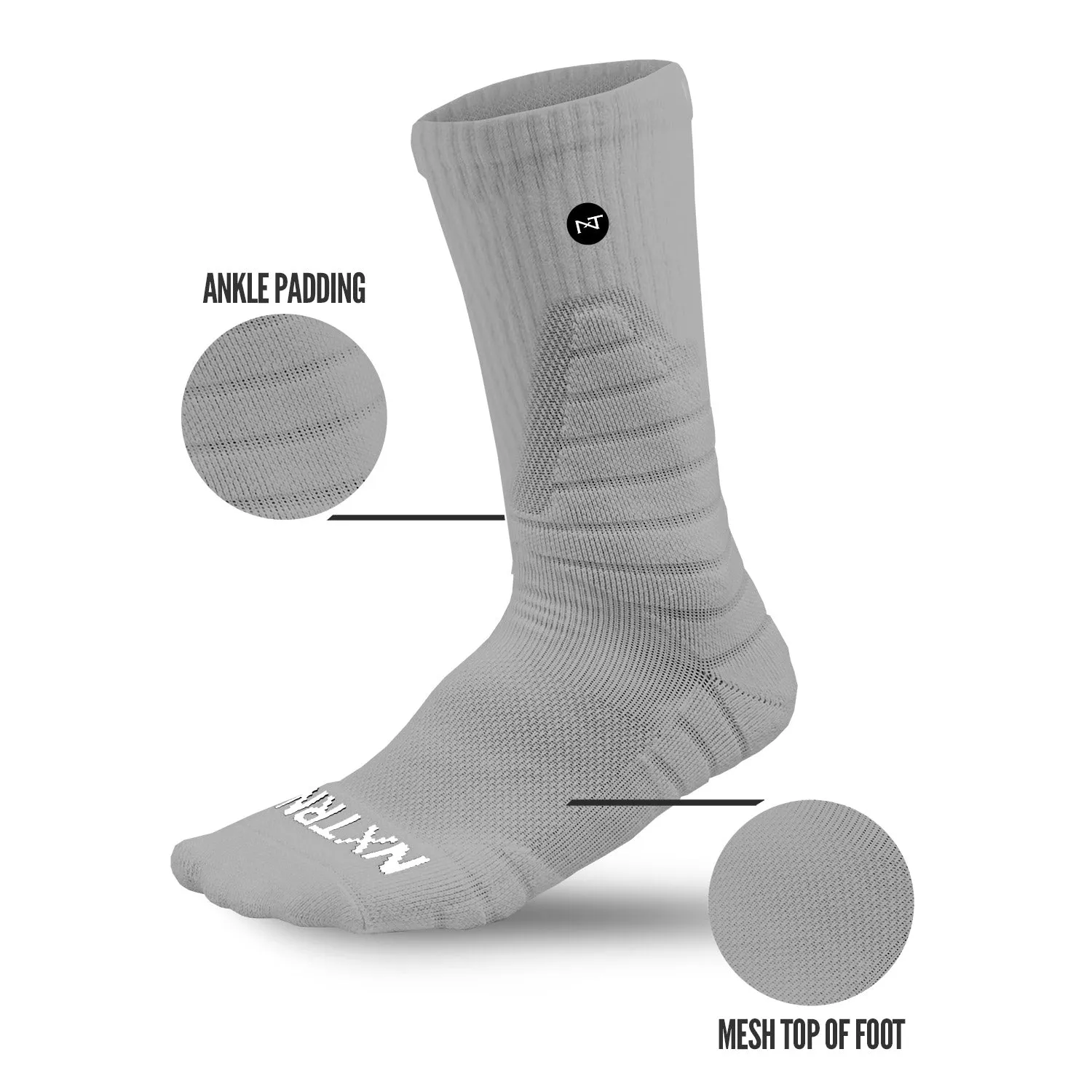 NXTRND Crew Socks Grey 3-Pairs