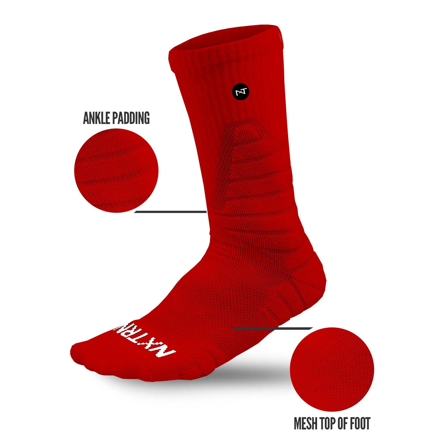 NXTRND Crew Socks Red 3-Pairs