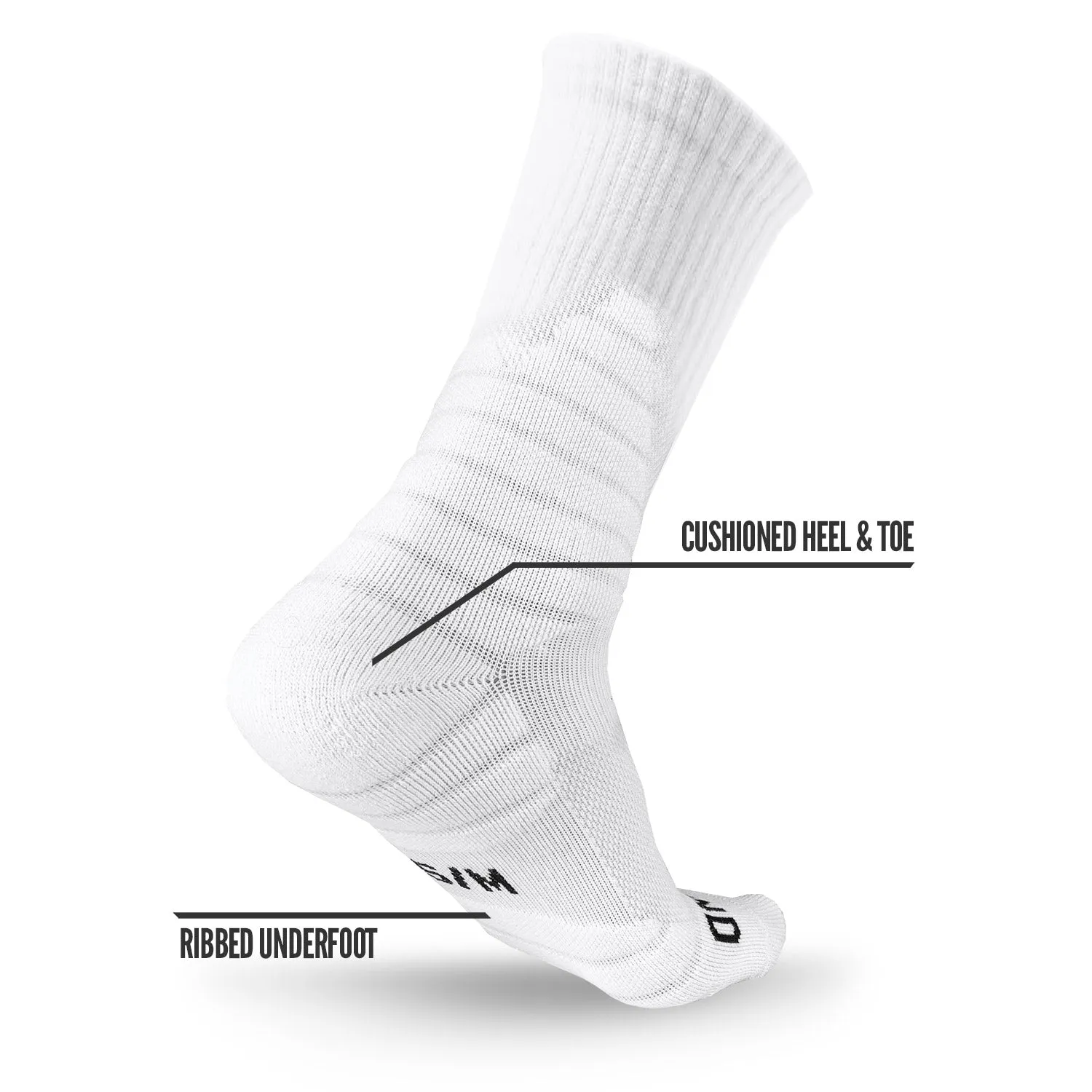 NXTRND Crew Socks White 3-Pairs