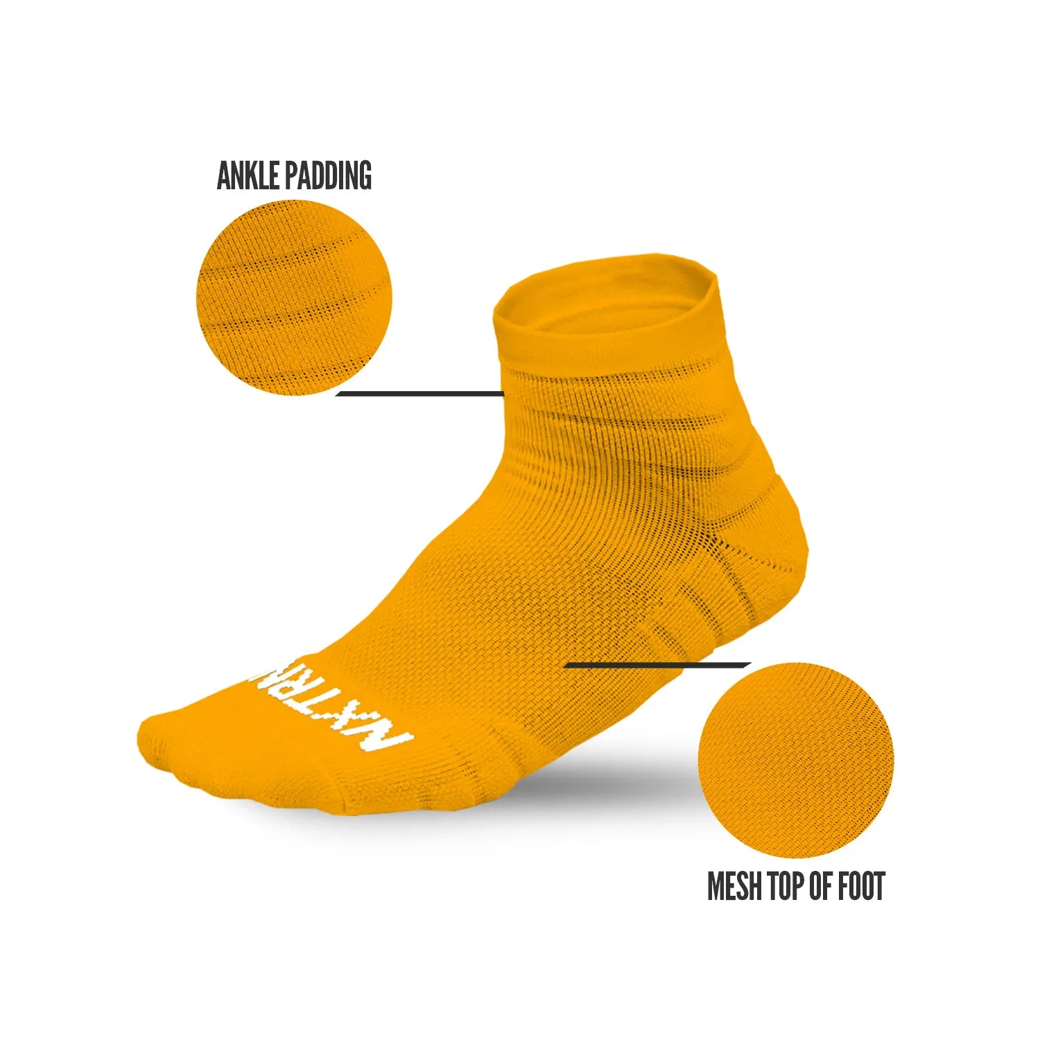 NXTRND Quarter Socks Yellow 3-Pairs