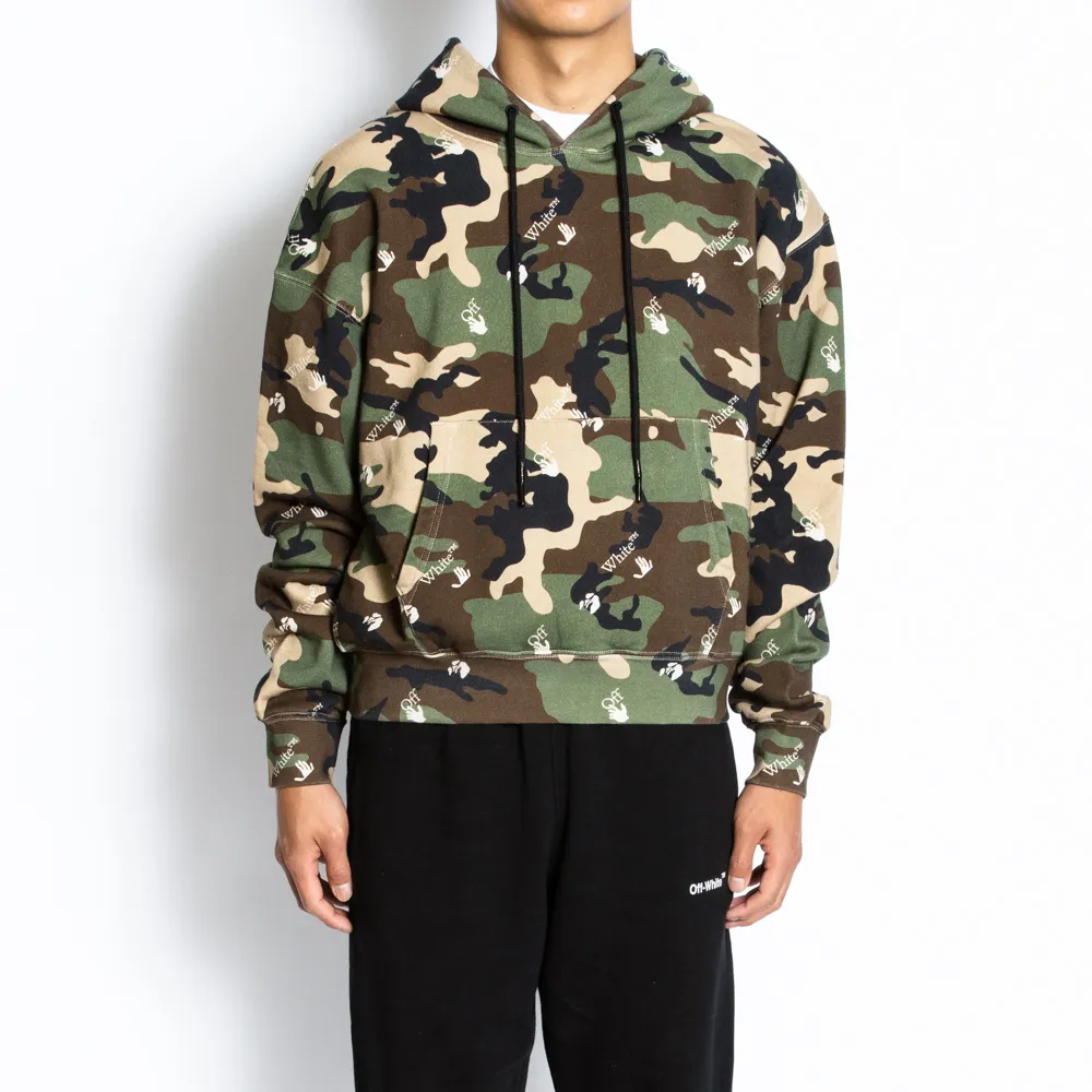 Off-White  |Pullovers Camouflage Street Style Cotton Logo Hoodies