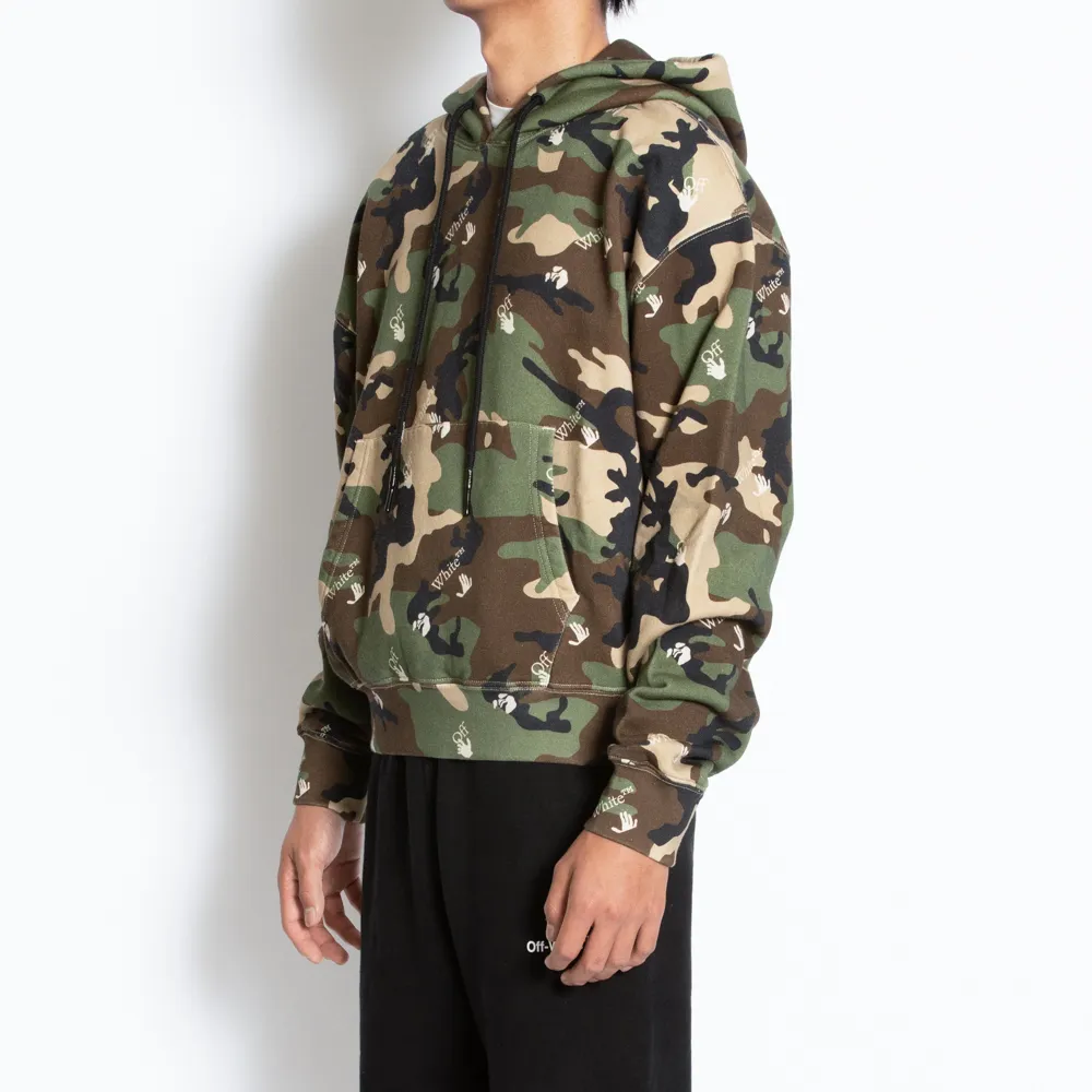 Off-White  |Pullovers Camouflage Street Style Cotton Logo Hoodies