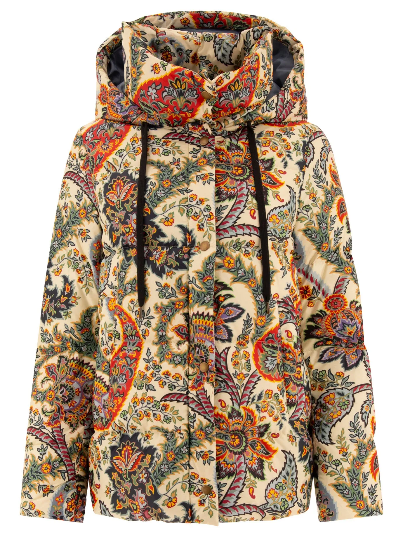 PAISLEY-PRINT DOWN JACKET