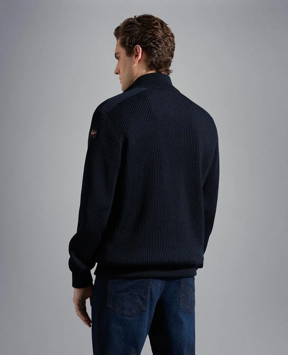 Paul & Shark - Cardigan zip de laine doublé