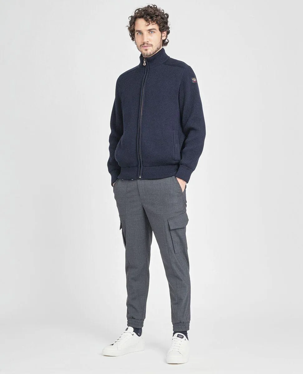 Paul & Shark - Cardigan zip de laine doublé