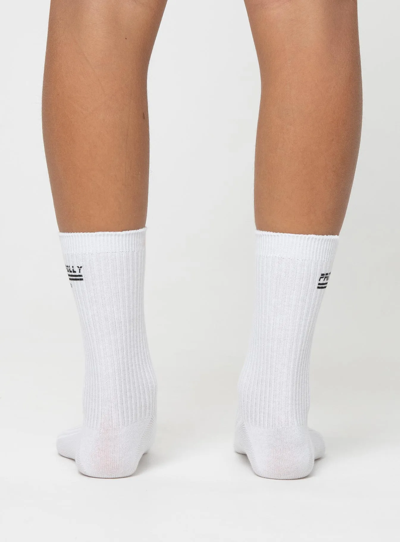 Princess Polly Crew Socks White / Black