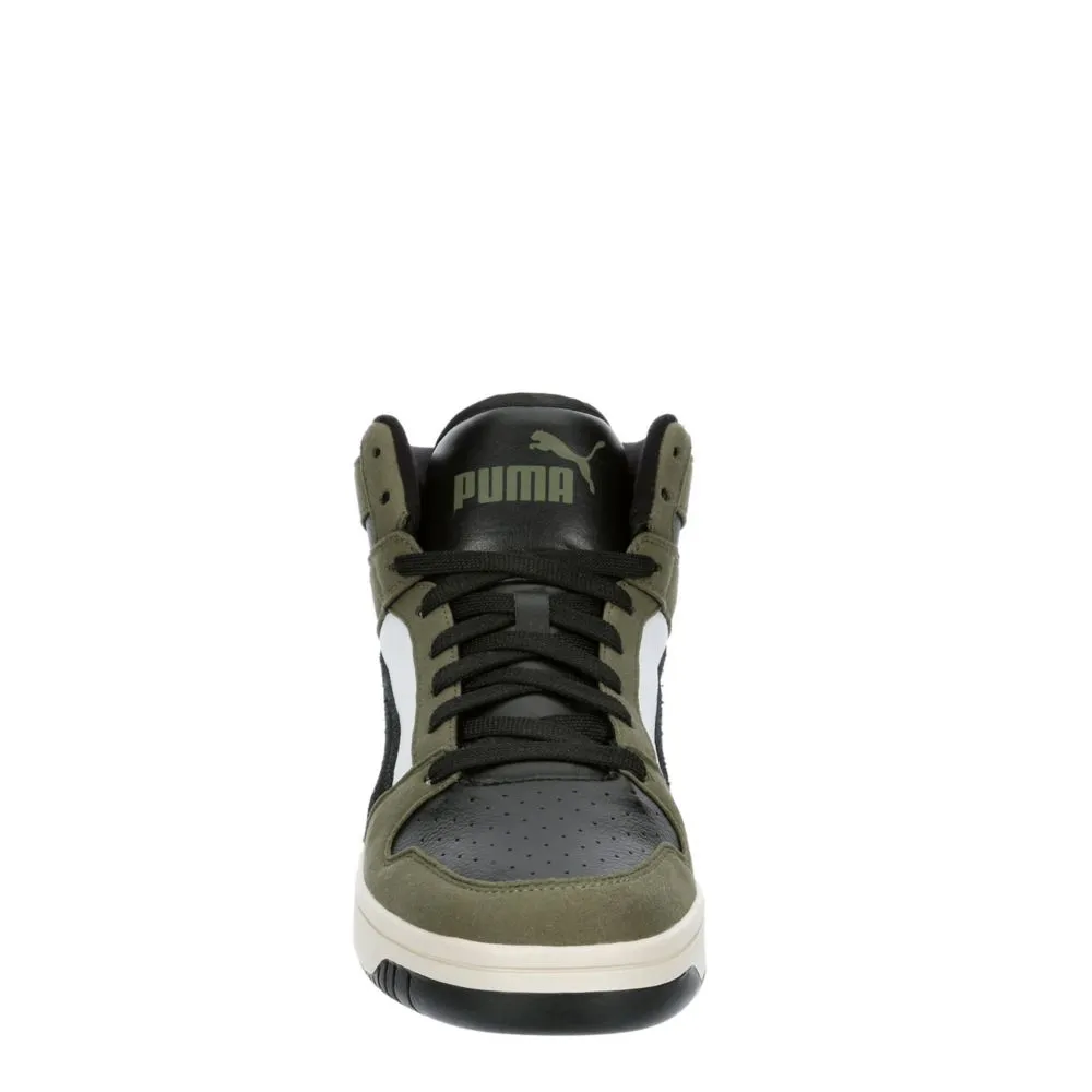 PUMA  MENS REBOUND MID SNEAKER