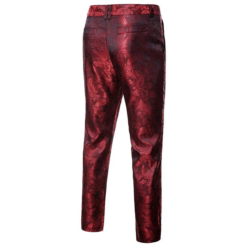 Punk Gothic Party Floral Paisley Stage Performance Steampunk Pants