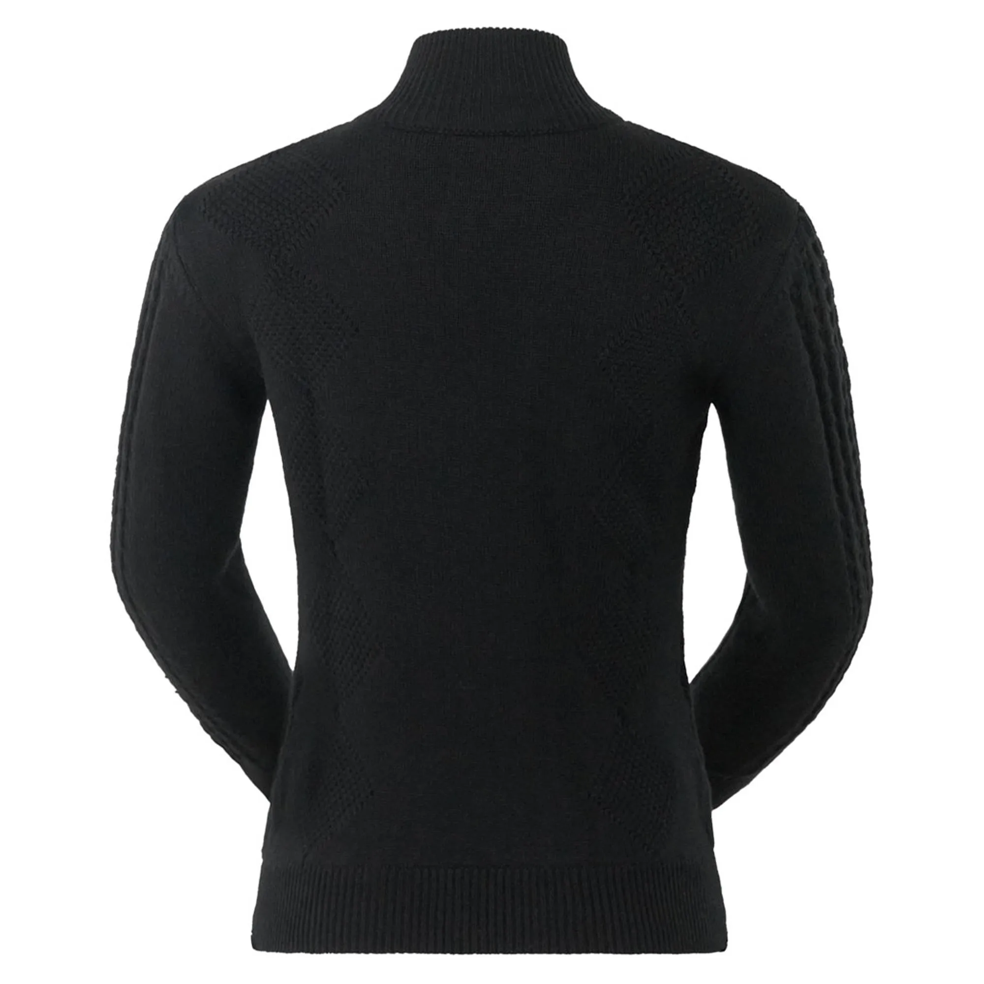 Pure Golf Sorrell Cable Knit Lined Ladies Golf Jumper Black