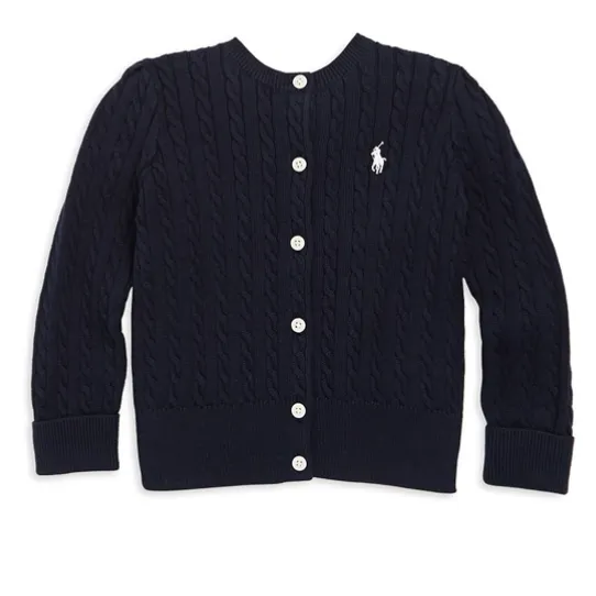 Ralph Lauren Navy Cable Knit Cardigan: 12 Months (Brand New)