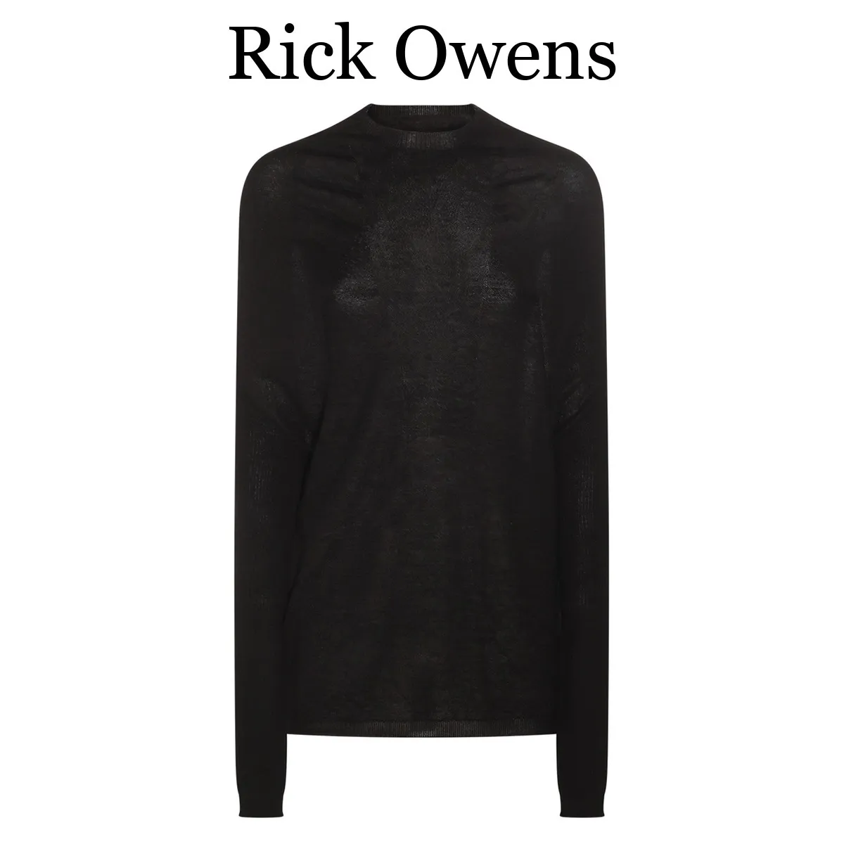 RICK OWENS  |Crew Neck Casual Style Wool Long Sleeves Plain Elegant Style