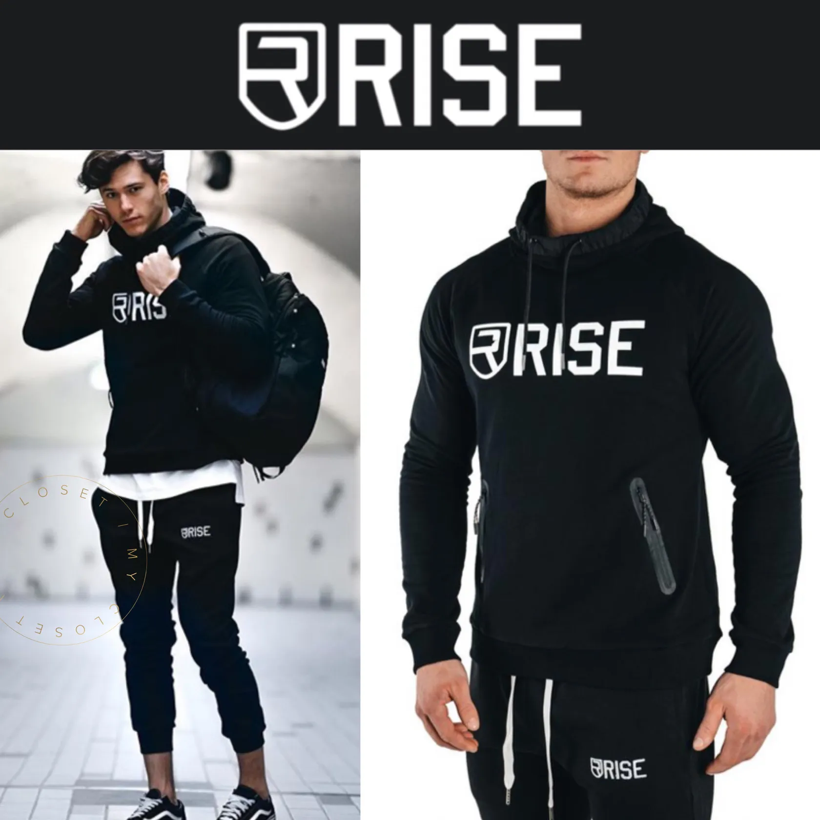 RISE  |Pullovers Street Style Long Sleeves Plain Cotton Hoodies