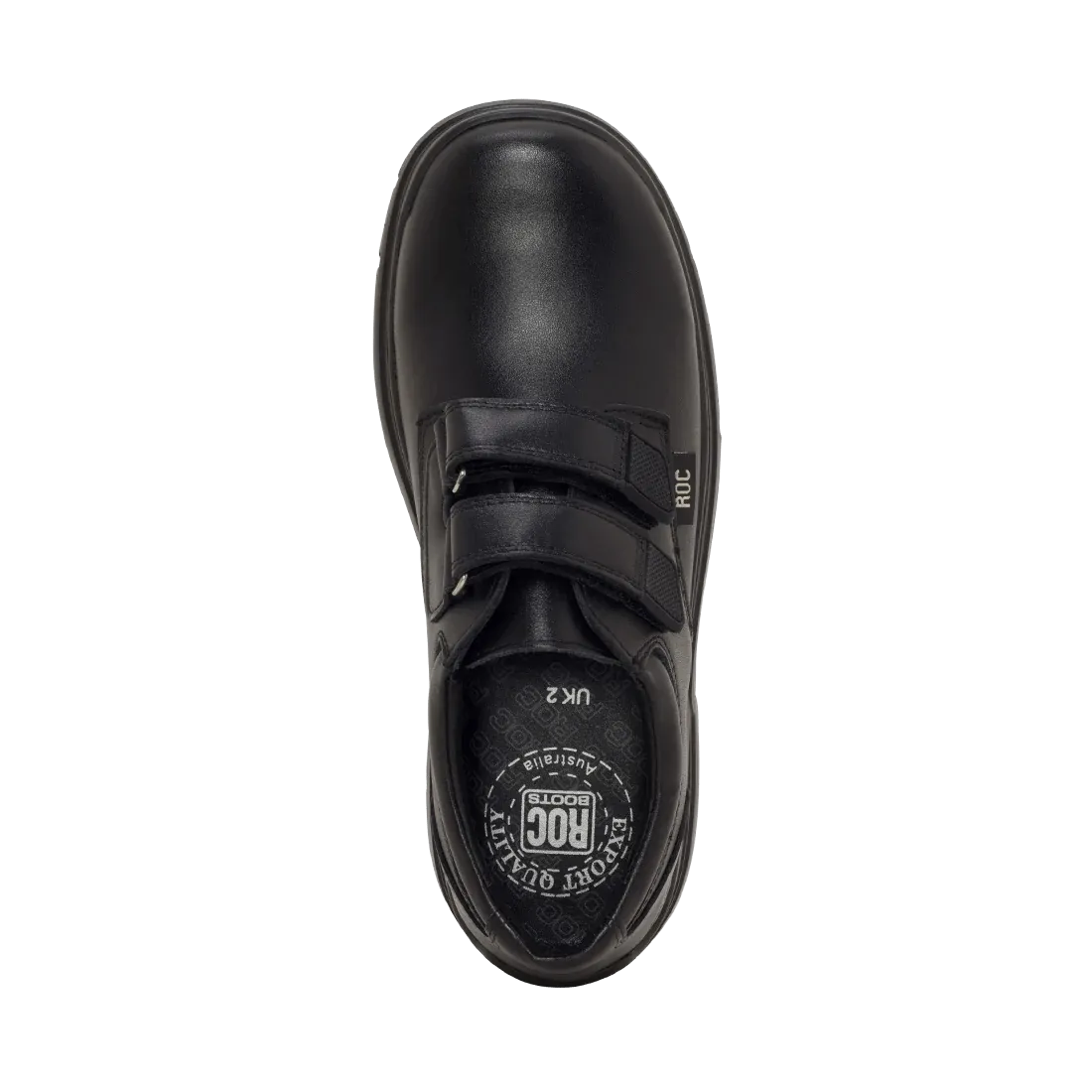 ROC BOOTS JUNIOR ROCKET VELCRO BLACK LEATHER SHOES