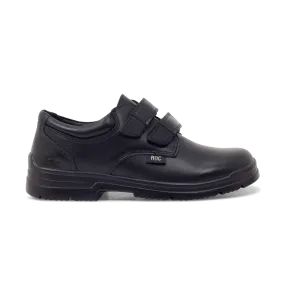 ROC BOOTS JUNIOR ROCKET VELCRO BLACK LEATHER SHOES